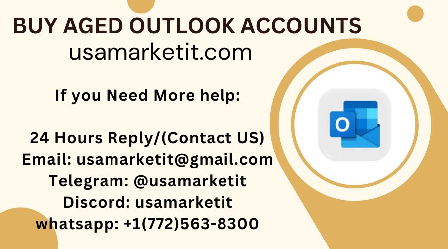 Buy aged Outlook accounts in the USA with full access and high trust score. Secure delivery, instant use, and reliable service from USAMARKETIT