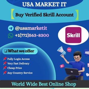 Buy Verified Skrill Account in the USA with full access and fast delivery. Secure transactions and trusted digital payment service from USAMARKETIT.